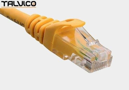 Patch cord UTP kat.6 CCA 0,25m żółty 6P01