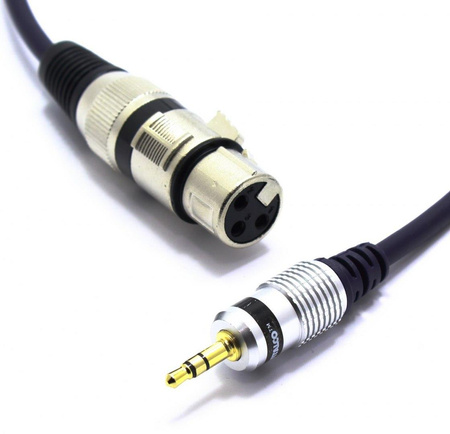 KABEL MIKROFONOWY JACK 3,5MM XLR ŻEŃSKI MK21 1M VITALCO