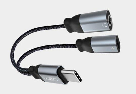 ADAPTER WTYK USB C GNIAZDO JACK 3,5 + GNIAZDO USB C 