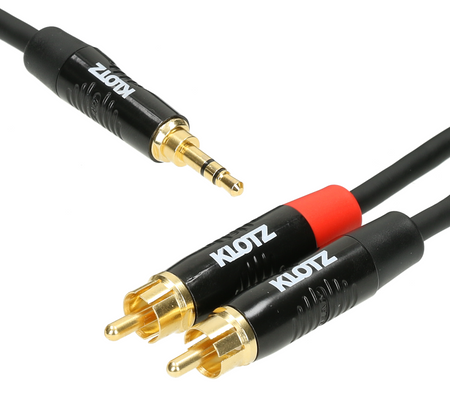 KABEL JACK 3.5 - 2X RCA 0.9m AUDIO KLOTZ