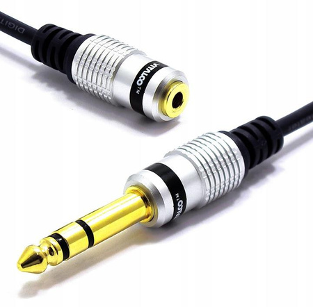 KABEL AUX WTYK JACK 6,3 STEREO - GNIAZDO JACK 3,5 VITALCO MK69 5M