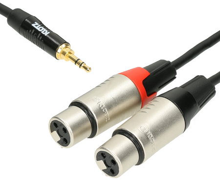 KABEL JACK 3.5 - 2X GNIAZDO XLR 3m AUDIO KLOTZ