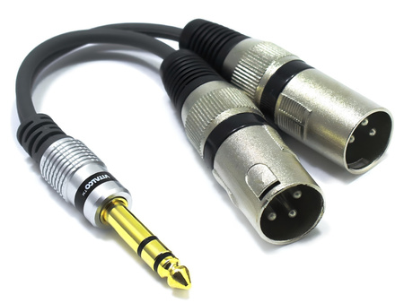 ADAPTER 2X WTYK  XLR MĘSKI – WTYK JACK 6.3 TRS STEREO VITALCO 6.3mm