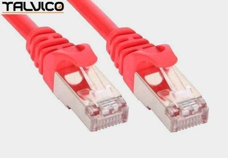 Patch cord FTP kat.5e CCA 0,5m czerwony 5P45