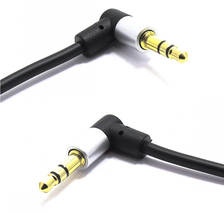 KABEL AUX JACK - JACK 3,5 STEREO VITALCO SLIM KĄTOWY 1,0M JKJ54 Vitalco