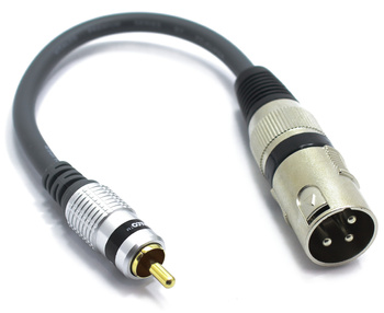 ADAPTER WTYK XLR MĘSKI - WTYK RCA MIKROFON VITALCO