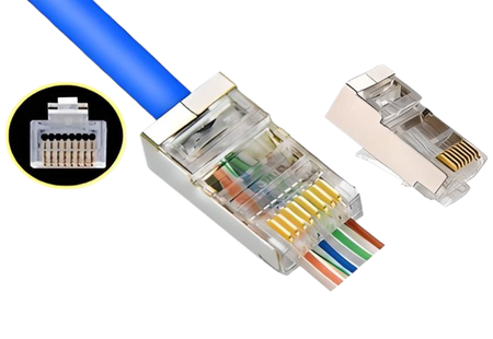 WTYK RJ45 8P8C KAT.5e DRUT FTP RJ-45 PRZELOTOWY