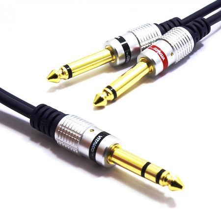 KABEL JACK 6,3 STEREO 2x WTYK JACK 6,3 MONO 5m VITALCO MK75