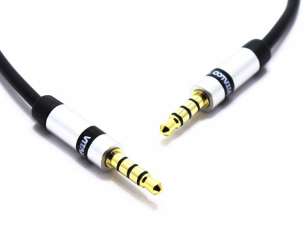 KABEL AUX MINI JACK 3,5 4 POLOWY 1.5m VITALCO SLIM JKJ81