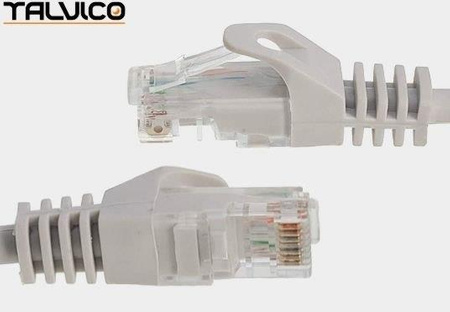 Patch cord UTP kat.6 CCA 0,5m szary 6P01